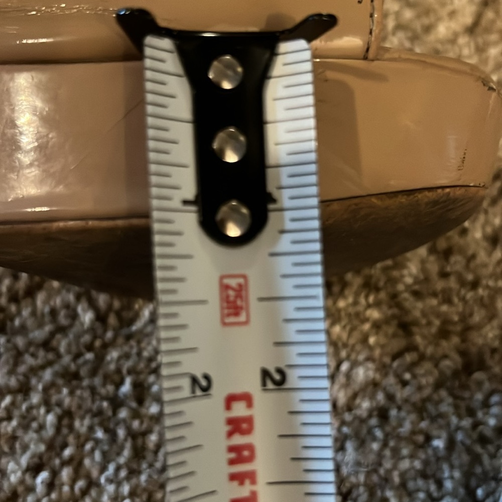 Jessica Simpson nude patent leather high heels dress shoes 4.75” heel height 8.5 - Picture 12 of 12